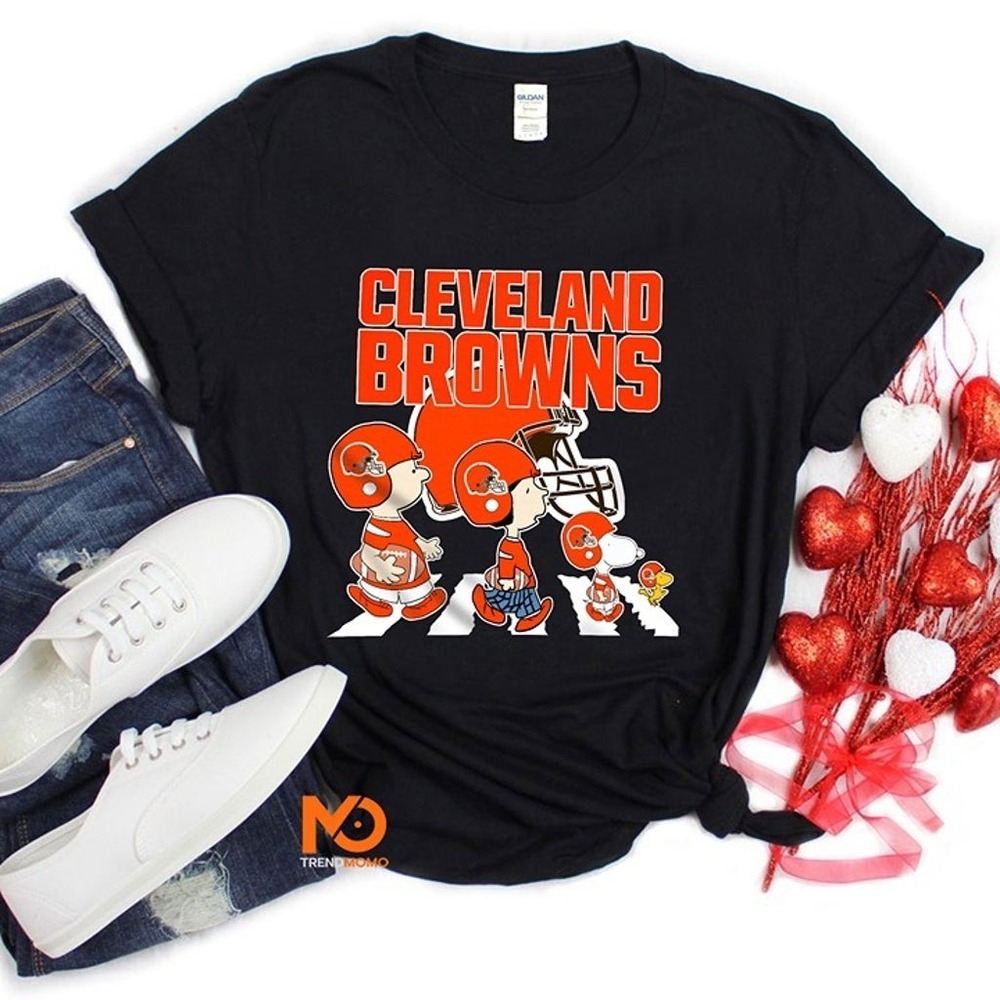 Cleveland Browns Let's Play Football Snoopy NFL Black Unisex Shirt